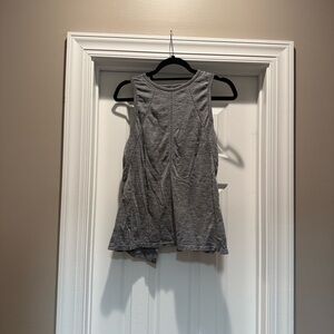 Athleta Foothill Seamless Tie Back Tank Top Gray‎ Size Small Workout Yoga Active